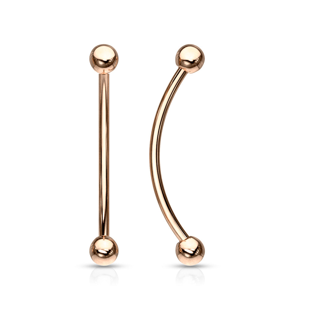16G Surgical Steel Curved Barbell for Snake Eye Piercing